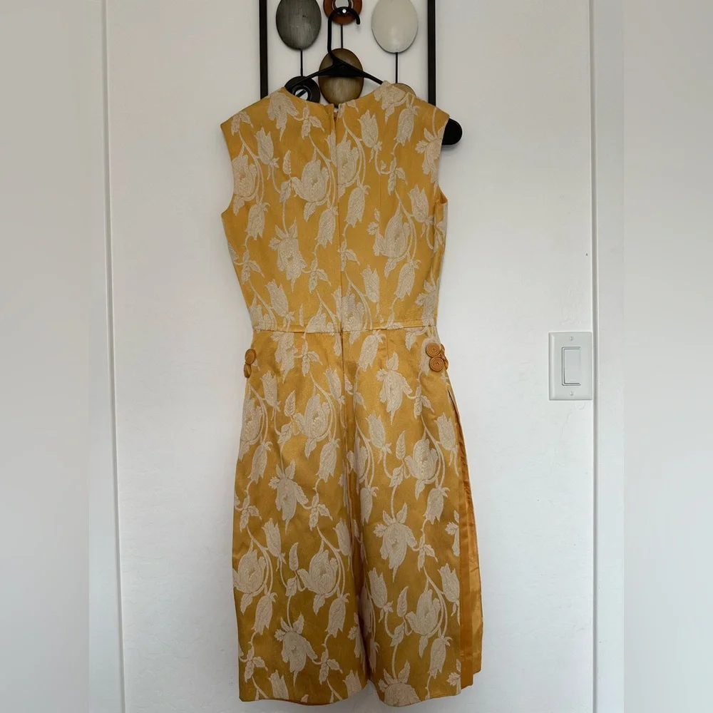 VINTAGE 1960’s CAROL CRAIG GOLDEN YELLOW DRESS - Picture 3 of 3